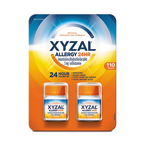 Xyzal Tough Allergy Reliever 24hr 2 Bottles of 55 Tablets each