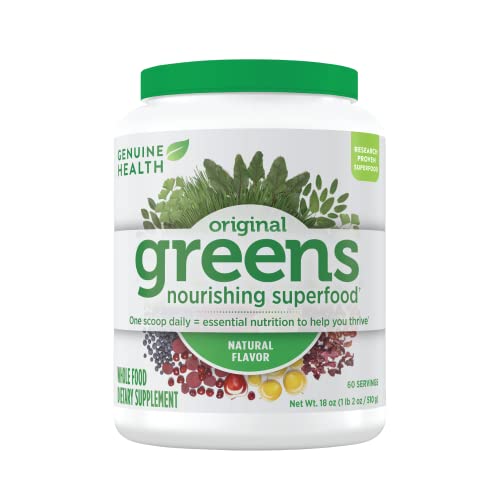 Genuine Health Greens Original, Natural Flavour, 60 Servings