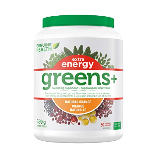 Genuine Health Greens+ Extra Energy Natural Food Supplement 399g