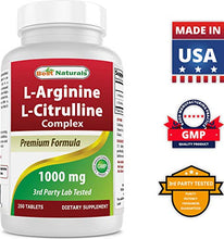 Load image into Gallery viewer, Best Naturals L-Arginine L-Citruline Complex Tablets, 250 Count
